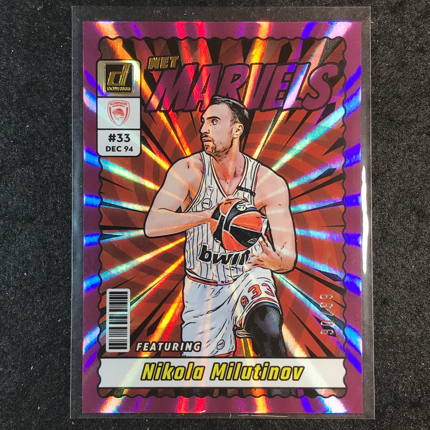 2023-24 Donruss Euroleague NIKOLA MILUTINOV Net Marvels Purple Laser 90/99 #14