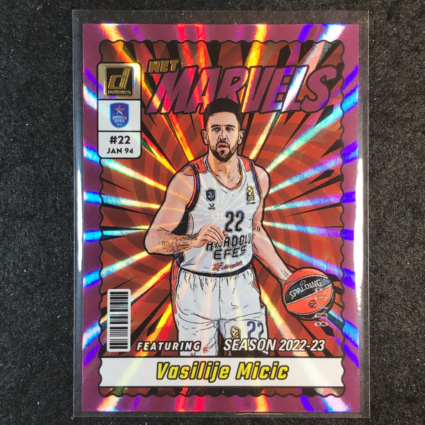 2023-24 Donruss Euroleague VASILIJE MICIC Net Marvels Purple Laser 80/99 #23