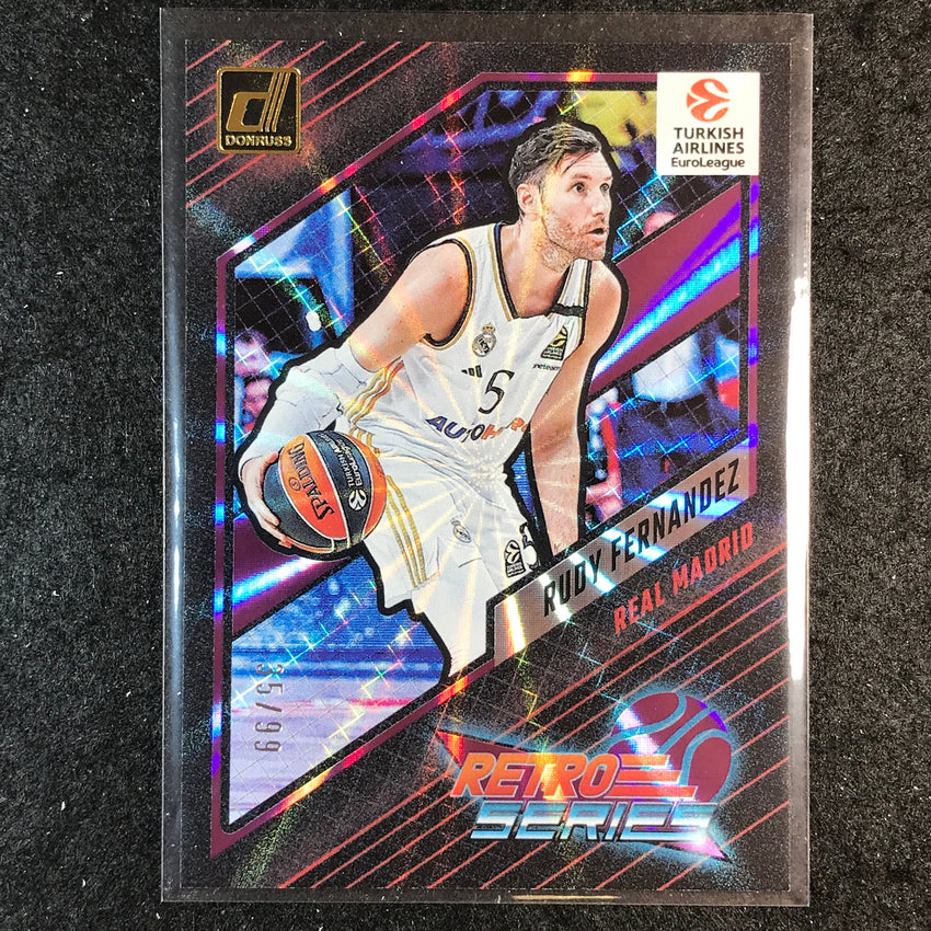 2023-24 Donruss Euroleague RUDY FERNANDEZ Retro Series Purple Laser 35/99 #6