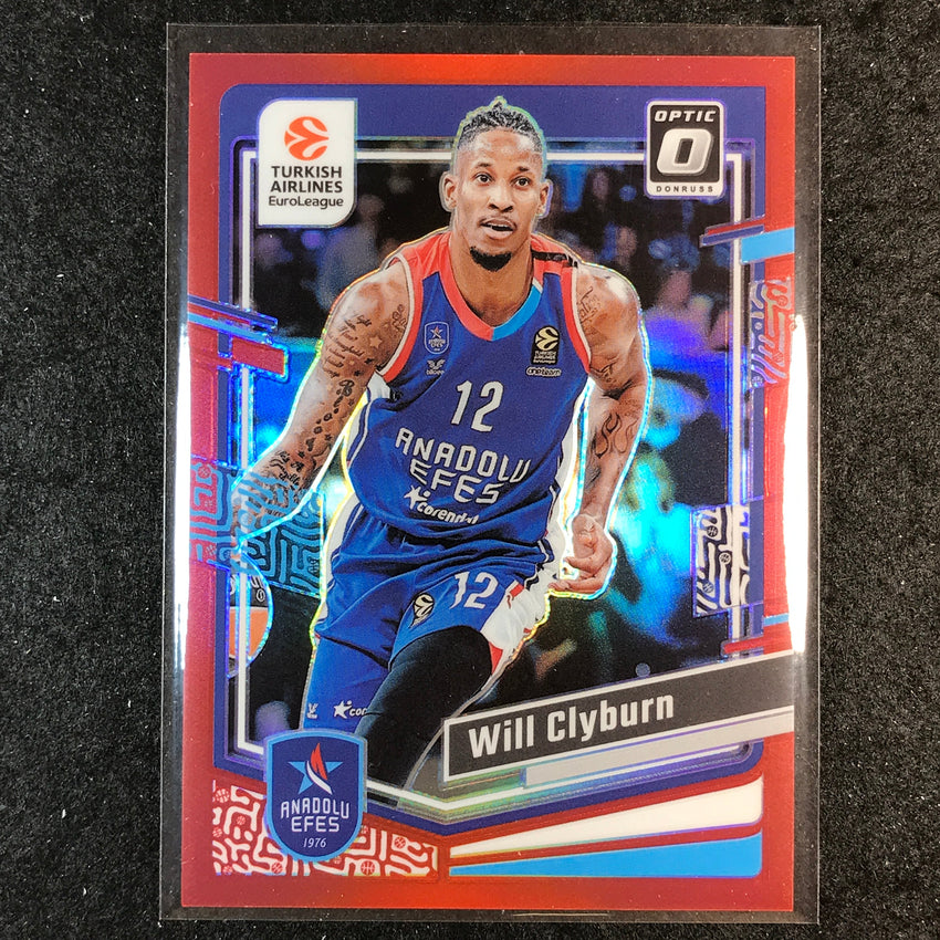 2023-24 Donruss Euroleague WILL CLYBURN Base Optic Red 66/99 #13