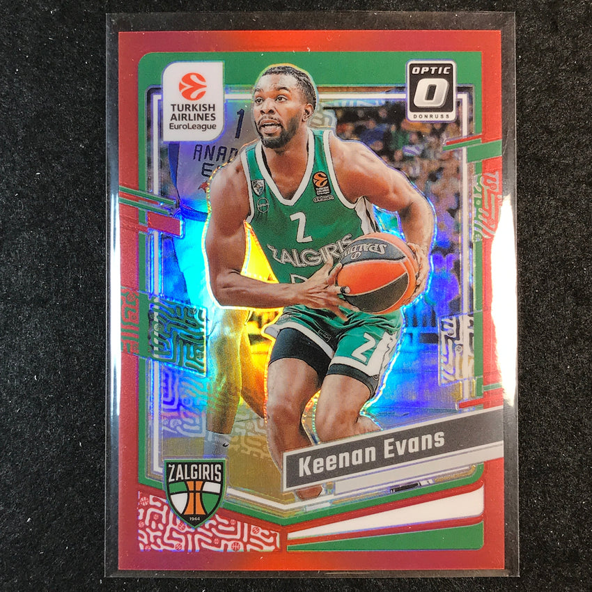 2023-24 Donruss Euroleague KEENAN EVANS Base Optic Red 21/99 #101
