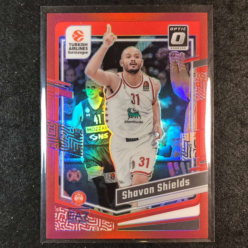 2023-24 Donruss Euroleague SHAVON SHIELDS Base Optic Red 60/99 #105