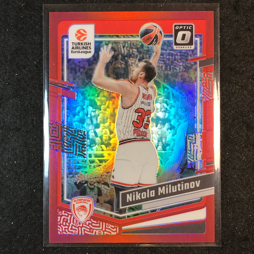 2023-24 Donruss Euroleague NIKOLA MILUTINOV Base Optic Red 92/99 #106