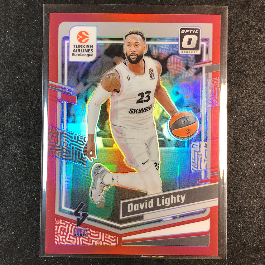 2023-24 Donruss Euroleague DAVID LIGHTY Base Optic Red 29/99 #147
