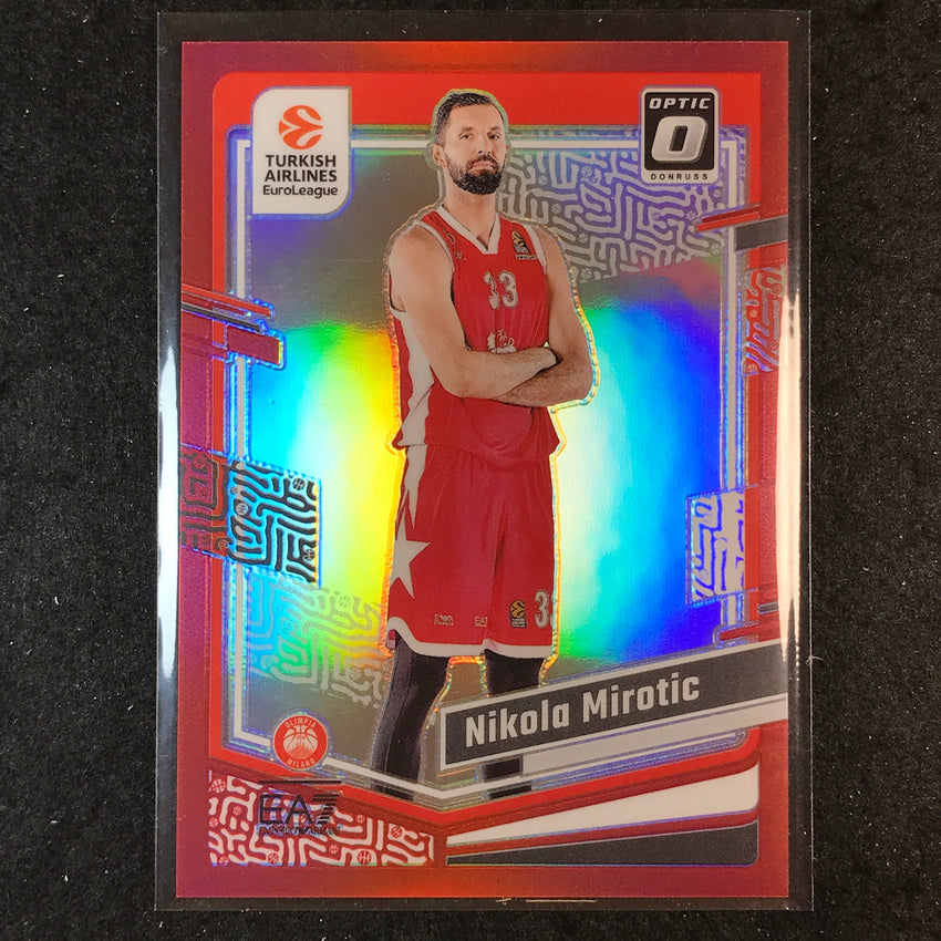 2023-24 Donruss Euroleague NIKOLA MIROTIC Base Optic Red 24/99 #155