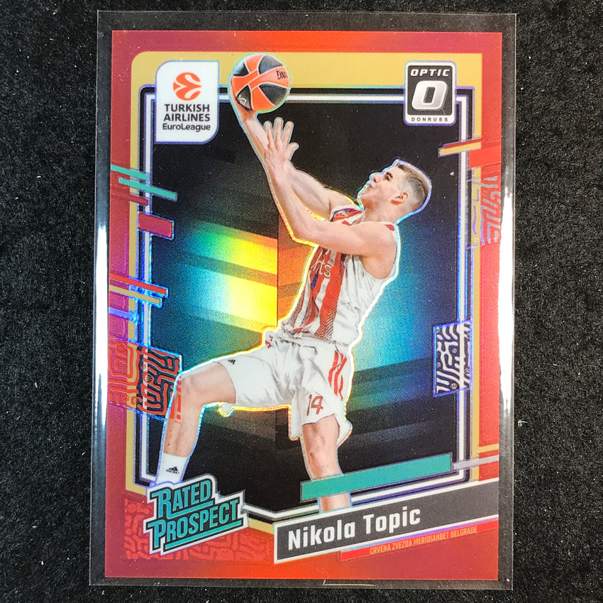 2023-24 Donruss Euroleague NIKOLA TOPIC Rated Prospect Optic Red 64/99 #159