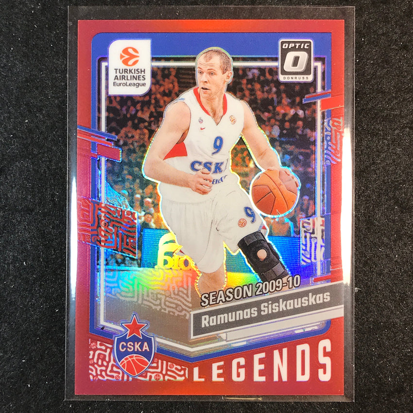 2023-24 Donruss Euroleague RAMUNAS SISKAUSKAS Legends Optic Red 62/99 #163