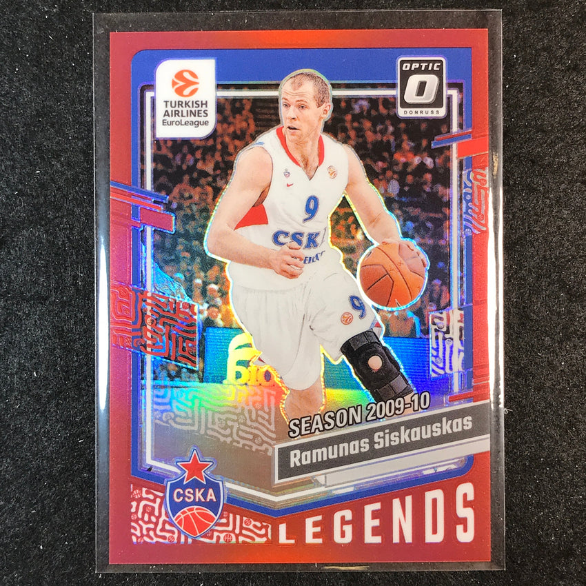 2023-24 Donruss Euroleague RAMUNAS SISKAUSKAS Legends Optic Red 51/99 #163