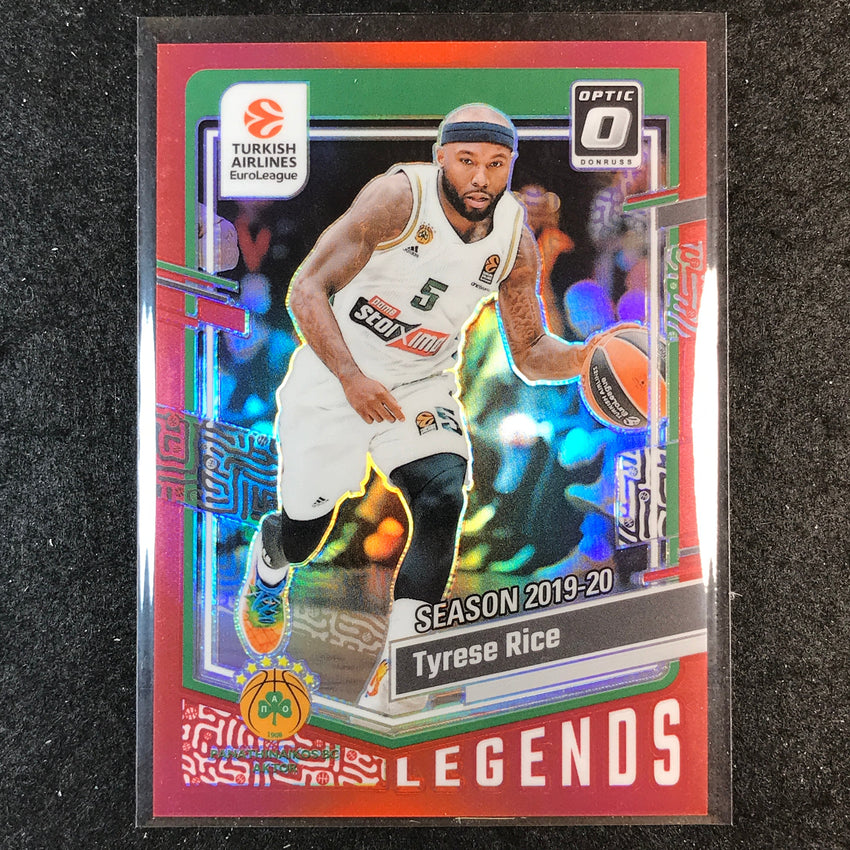 2023-24 Donruss Euroleague TYRESE RICE Legends Optic Red 81/99 #187