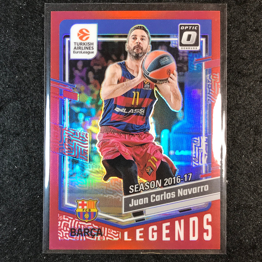 2023-24 Donruss Euroleague JUAN CARLOS NAVARRO Legends Optic Red 20/99 #189