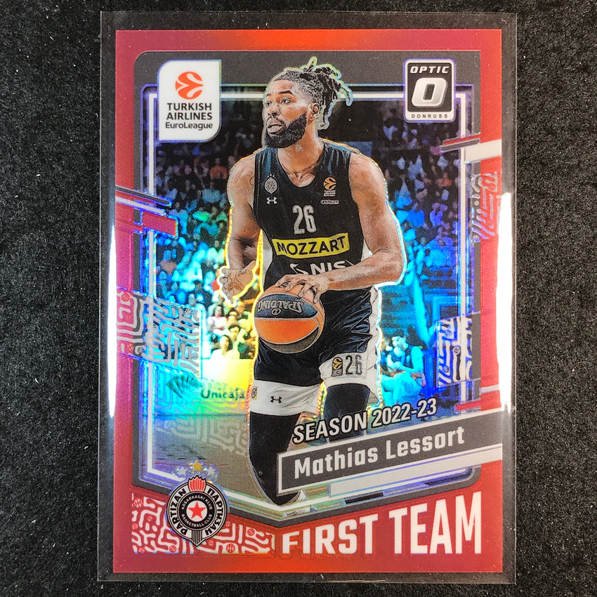 2023-24 Donruss Euroleague MATHIAS LESSORT First Team Optic Red 69/99 #197