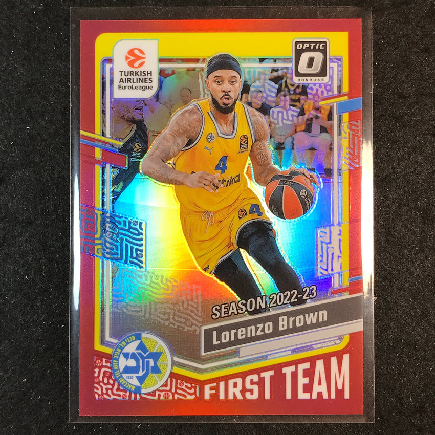 2023-24 Donruss Euroleague LORENZO BROWN First Team Optic Red 4/99 #198
