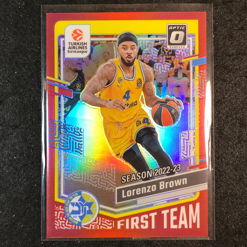 2023-24 Donruss Euroleague LORENZO BROWN First Team Optic Red 16/99 #198