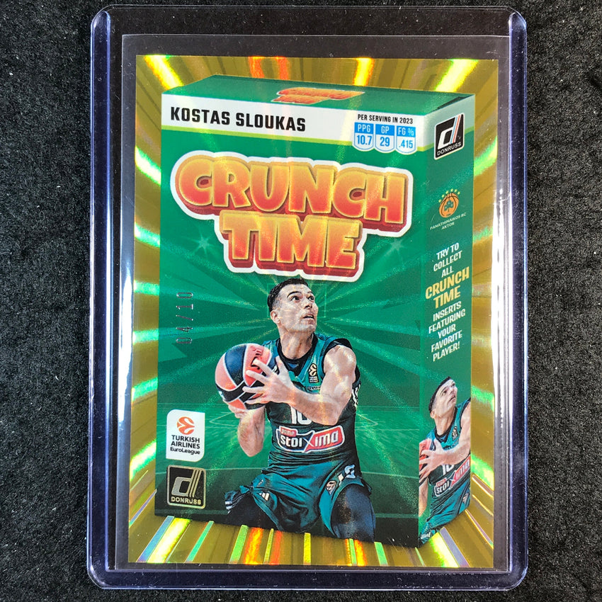 2023-24 Donruss Euroleague KOSTAS SLOUKAS Crunch Time Gold 4/10