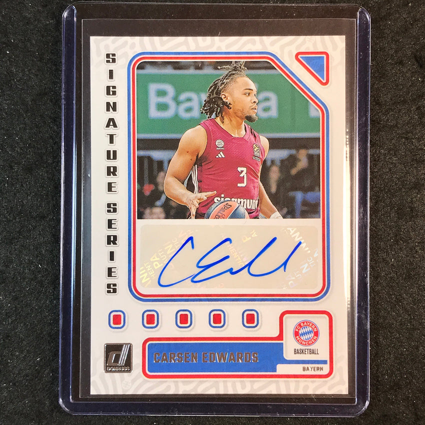 2023-24 Donruss Euroleague CARSEN EDWARDS Signature Series Auto #EDW