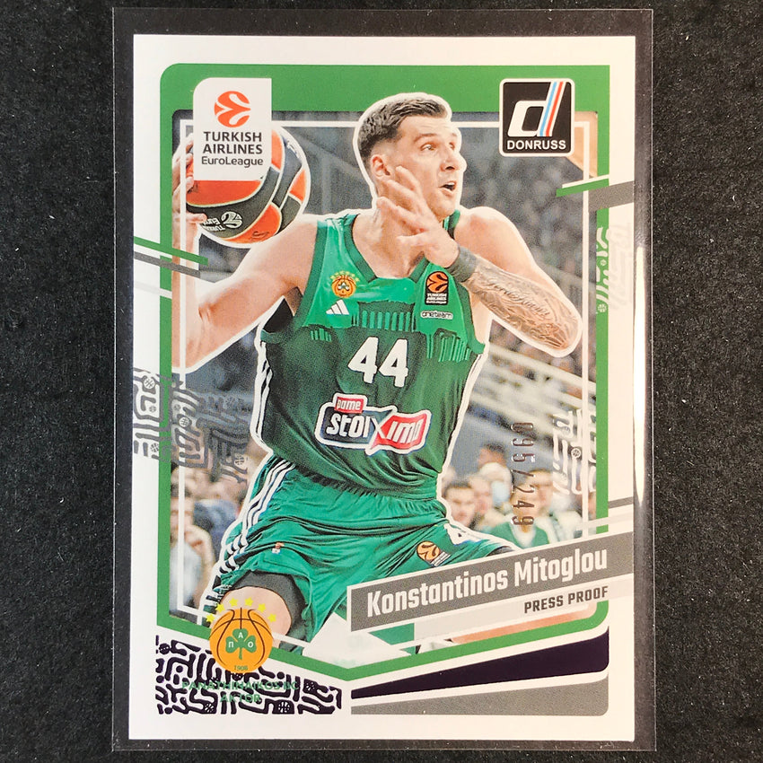 2023-24 Donruss Euroleague KONSTANTINOS MITOGLOU Base Purple Press Proof /249 #4