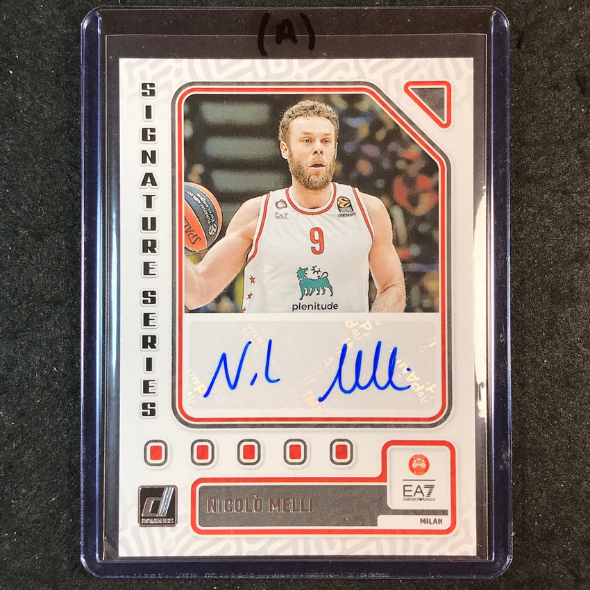 2023-24 Donruss Euroleague NICOLO MELLI Signature Series Auto #NMI (A)