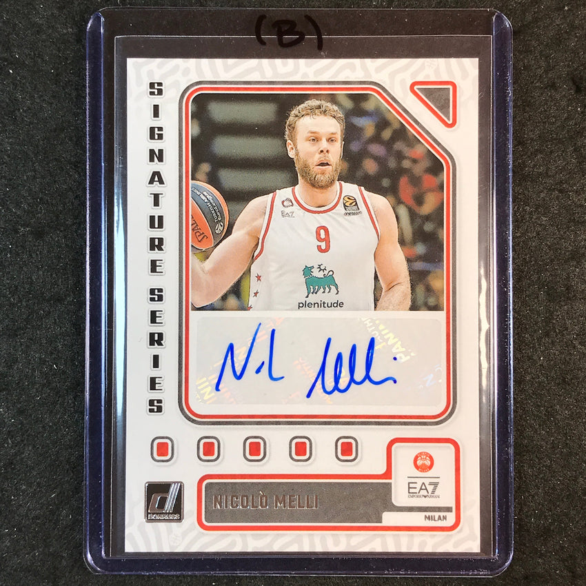2023-24 Donruss Euroleague NICOLO MELLI Signature Series Auto #NMI (B)
