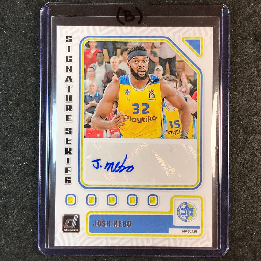 2023-24 Donruss Euroleague JOSH NEBO Signature Series Auto #NEB (B)