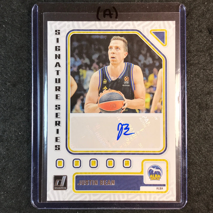 2023-24 Donruss Euroleague JUSTIN BEAN Signature Series Auto #BEA (A)