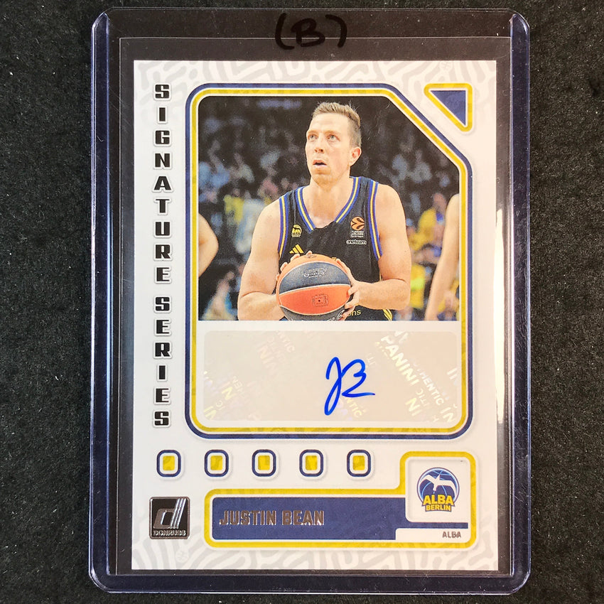 2023-24 Donruss Euroleague JUSTIN BEAN Signature Series Auto #BEA (B)