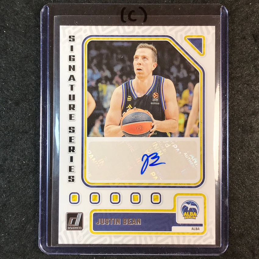 2023-24 Donruss Euroleague JUSTIN BEAN Signature Series Auto #BEA (C)
