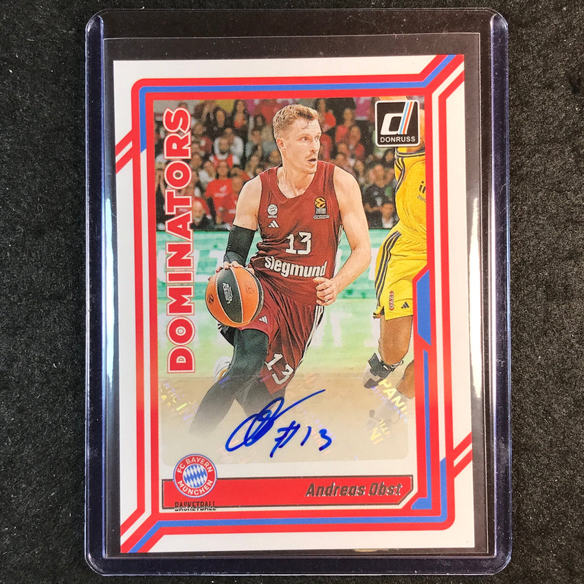 2023-24 Donruss Euroleague ANDREAS OBST Dominators Signatures Auto #OBS