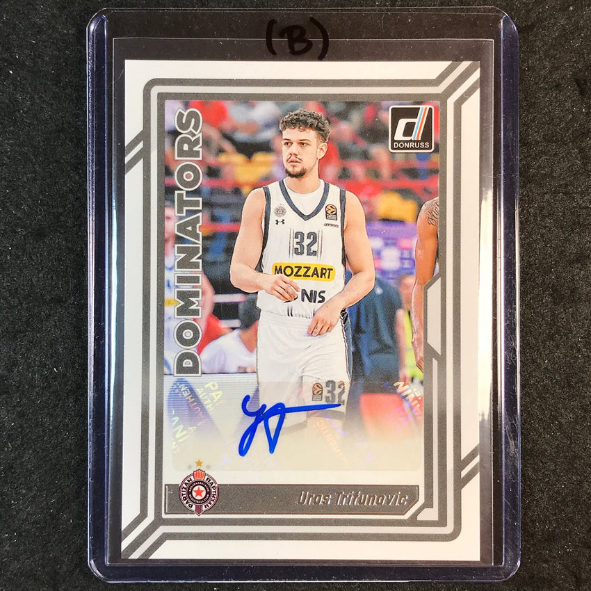 2023-24 Donruss Euroleague UROS TRIFUNOVIC Dominators Signatures Auto #TRC (B)