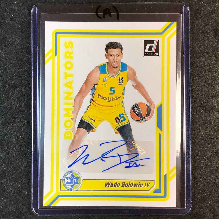 2023-24 Donruss Euroleague WADE BALDWIN IV Dominators Signatures Auto #WBI (A)