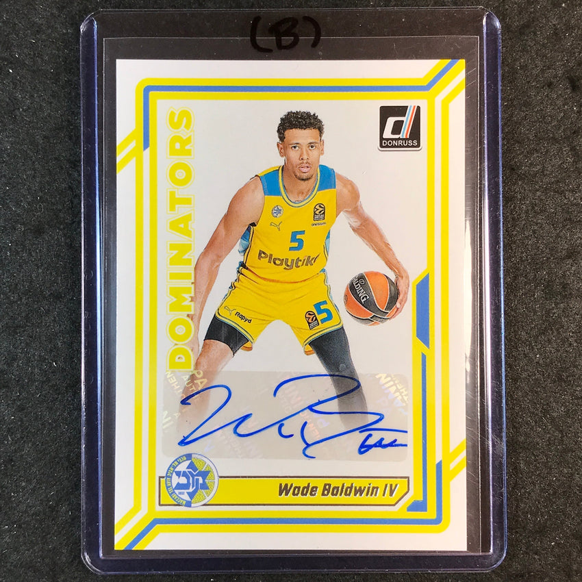 2023-24 Donruss Euroleague WADE BALDWIN IV Dominators Signatures Auto #WBI (B)