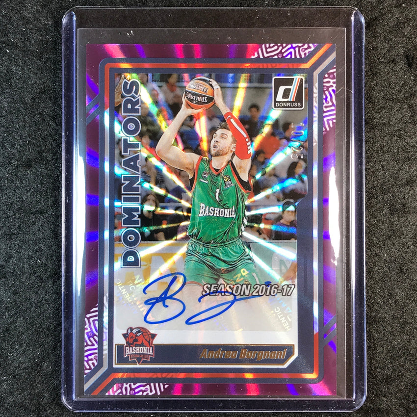 2023-24 Donruss Euroleague ANDREA BARGNANI Dominators Auto Purple Laser 10/25