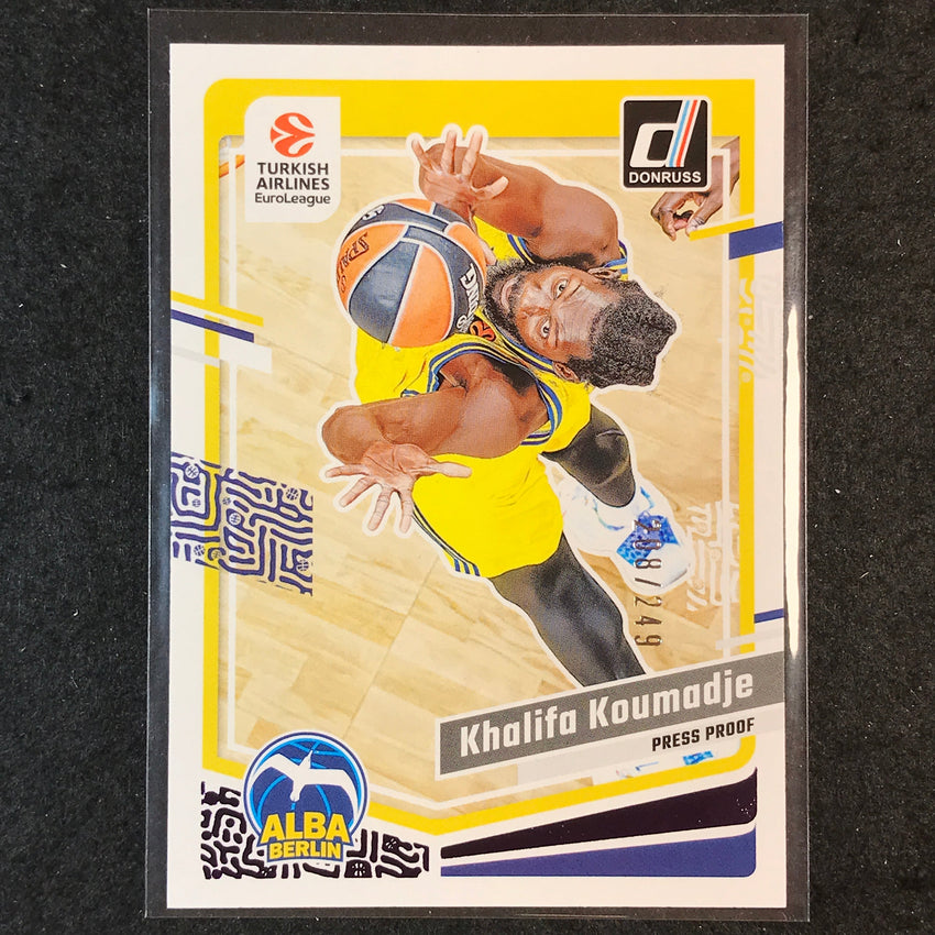 2023-24 Donruss Euroleague KHALIFA KOUMADJE Base Purple Press Proof /249 #11