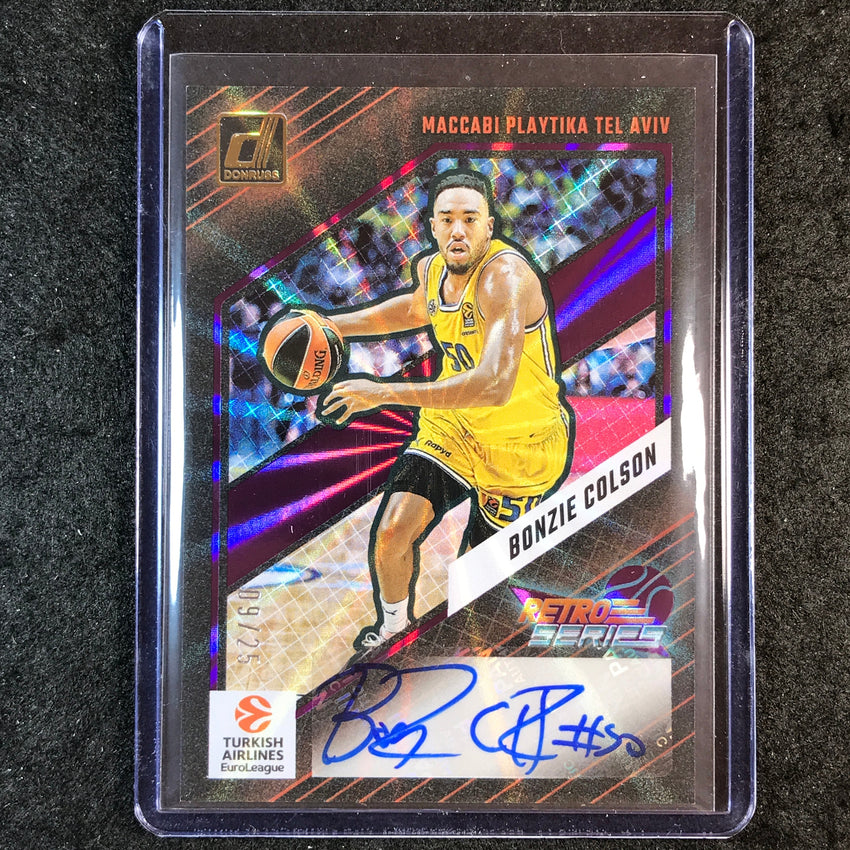 2023-24 Donruss Euroleague BONZIE COLSON Retro Series Auto Purple Laser 9/25