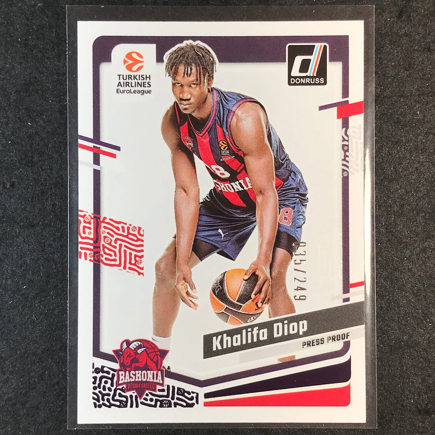 2023-24 Donruss Euroleague KHALIFA DIOP Base Purple Press Proof /249 #18