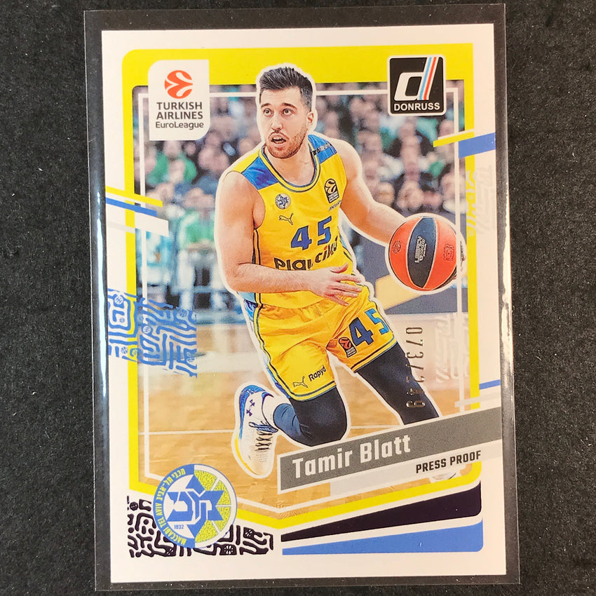 2023-24 Donruss Euroleague TAMIR BLATT Base Purple Press Proof /249 #19