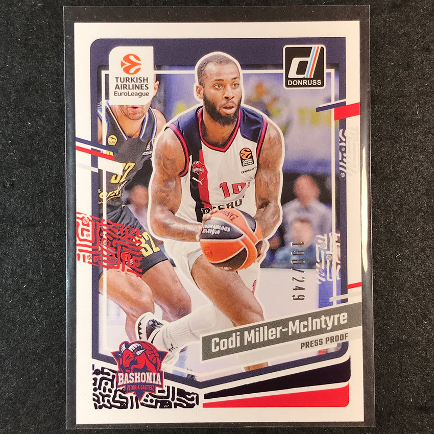 2023-24 Donruss Euroleague CODI MILLER-MCINTYRE Base Purple Press Proof /249 #24