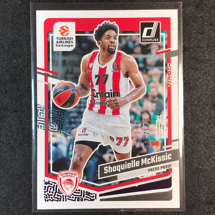 2023-24 Donruss Euroleague SHAQUIELLE MCKISSIC Base Purple Press Proof /249 #29