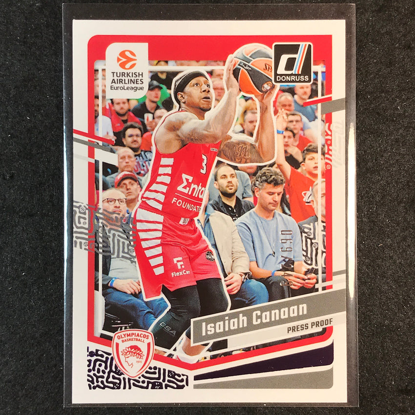 2023-24 Donruss Euroleague ISAIAH CANAAN Base Purple Press Proof /249 #31