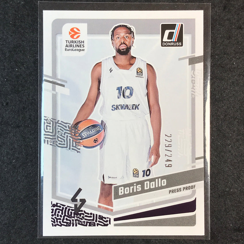 2023-24 Donruss Euroleague BORIS DALLO Base Purple Press Proof /249 #34