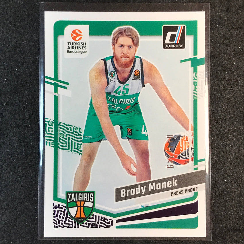 2023-24 Donruss Euroleague BRADY MANEK Base Purple Press Proof /249 #40