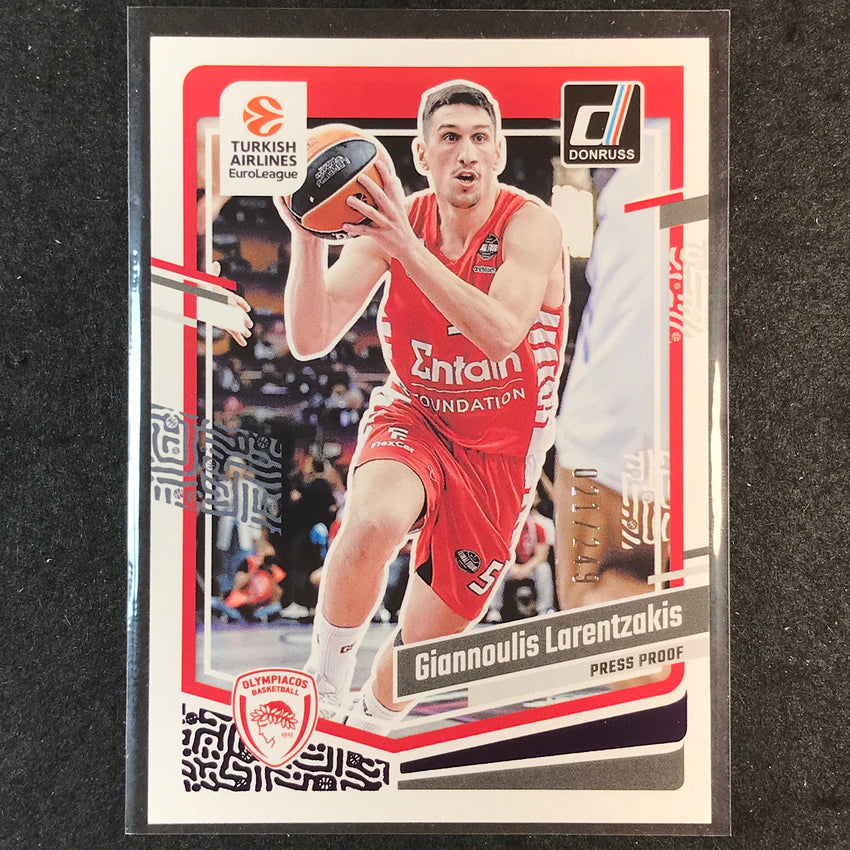 2023-24 Donruss Euroleague GIANNOULIS LARENTZAKIS Base Purple Press Proof /249