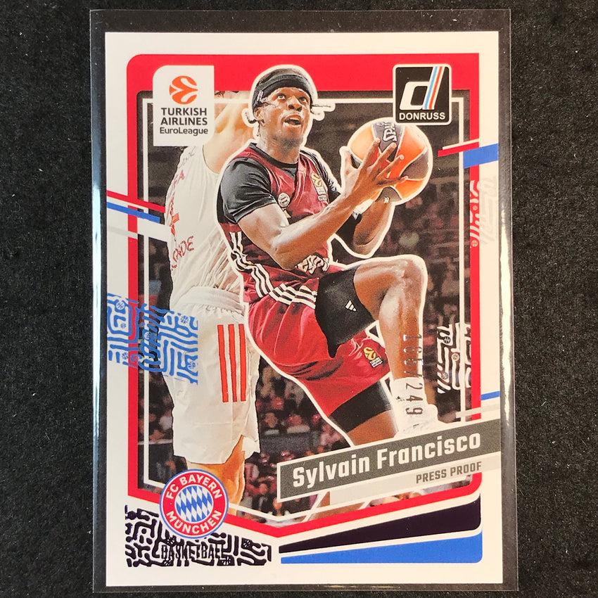 2023-24 Donruss Euroleague SYLVAIN FRANCISCO Base Purple Press Proof /249 #42