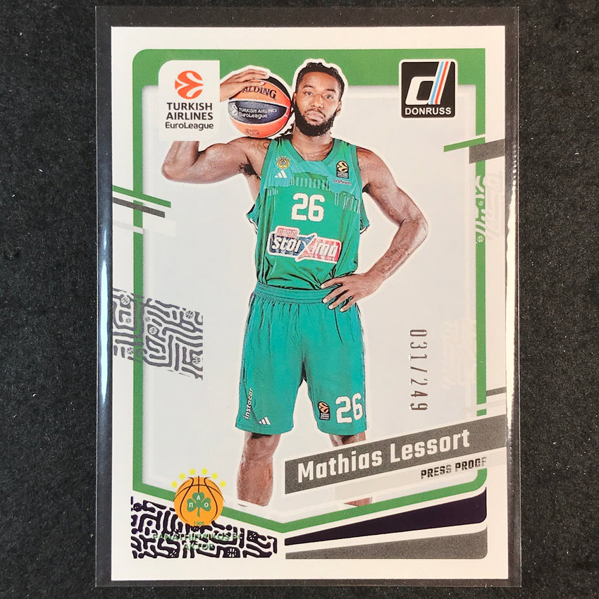 2023-24 Donruss Euroleague MATHIAS LESSORT Base Purple Press Proof /249 #46