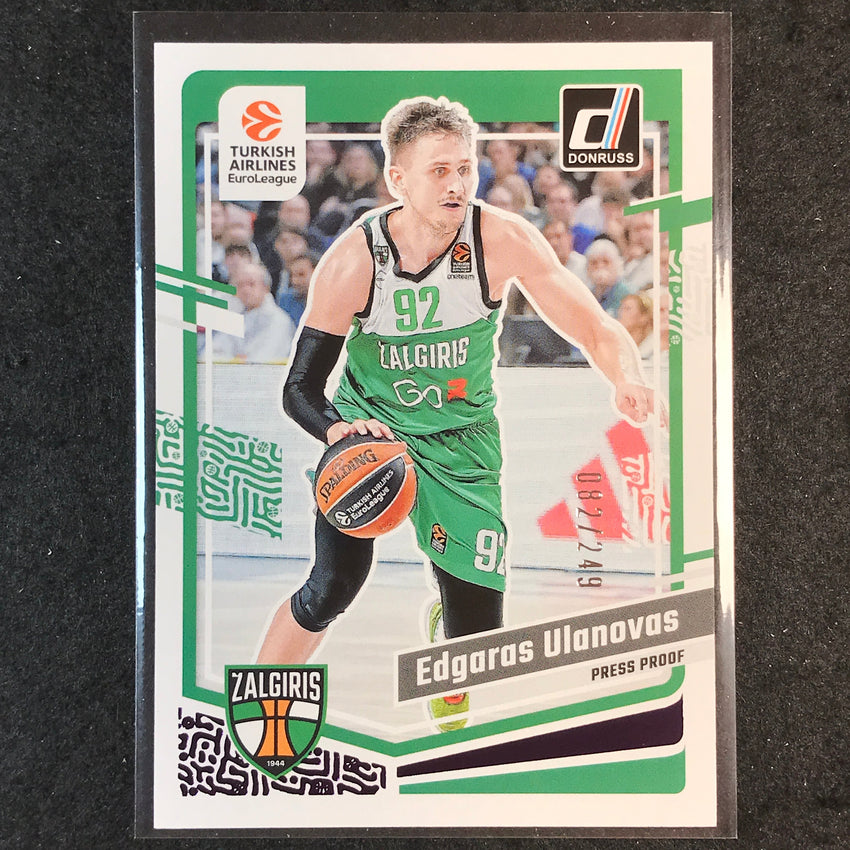 2023-24 Donruss Euroleague EDGARAS ULANOVAS Base Purple Press Proof /249 #52