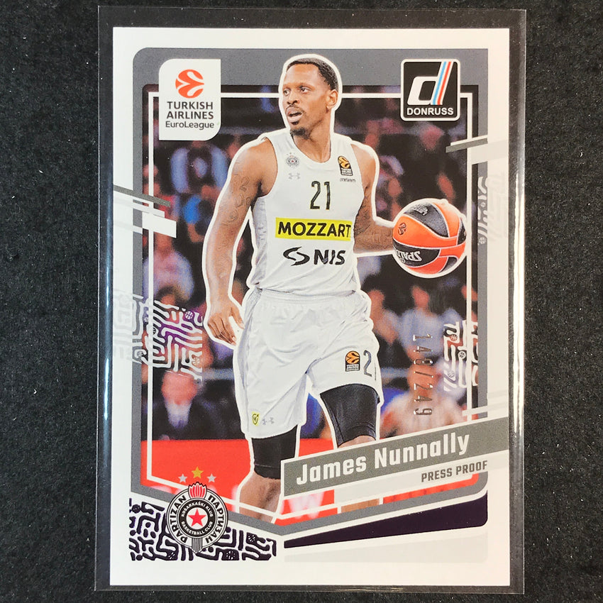 2023-24 Donruss Euroleague JAMES NUNNALLY Base Purple Press Proof /249 #61