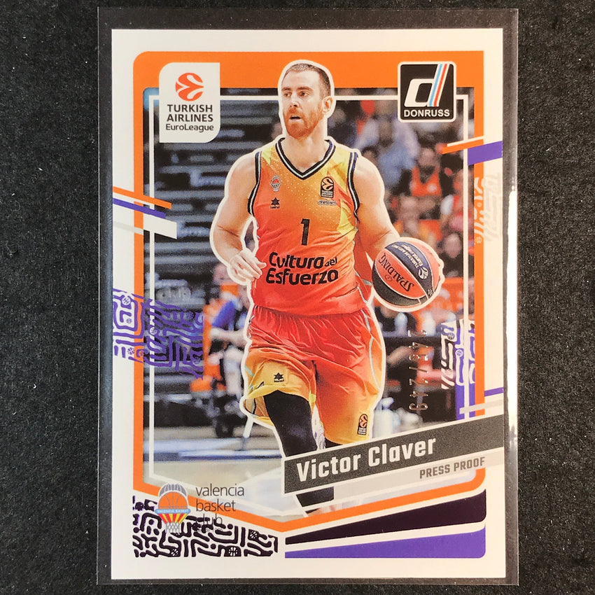 2023-24 Donruss Euroleague VICTOR CLAVER Base Purple Press Proof /249 #64