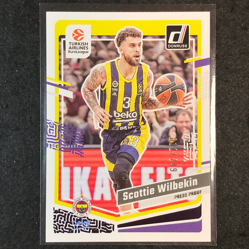 2023-24 Donruss Euroleague SCOTTIE WILBEKIN Base Purple Press Proof /249 #65