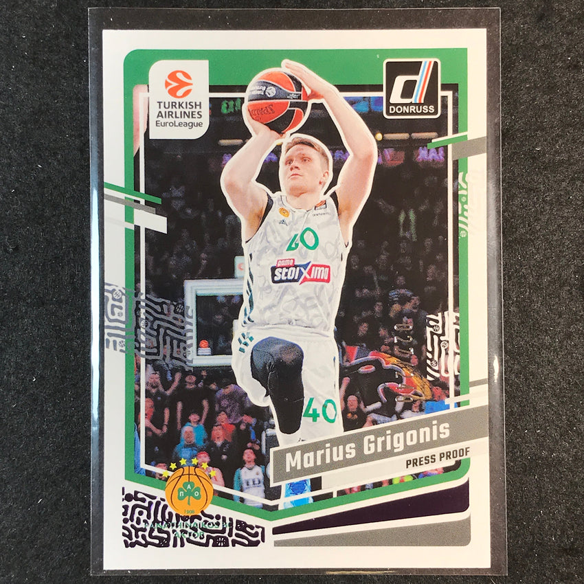 2023-24 Donruss Euroleague MARIUS GRIGONIS Base Purple Press Proof /249 #69