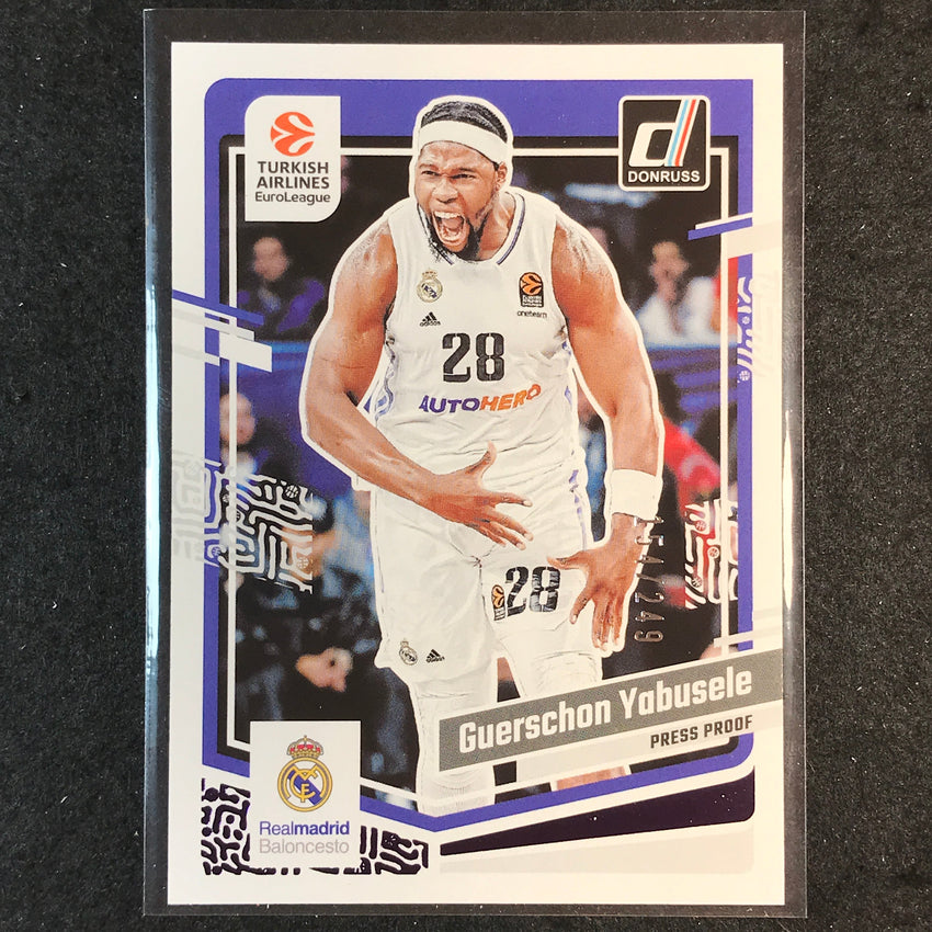 2023-24 Donruss Euroleague GUERSCHON YABUSELE Base Purple Press Proof /249 #70