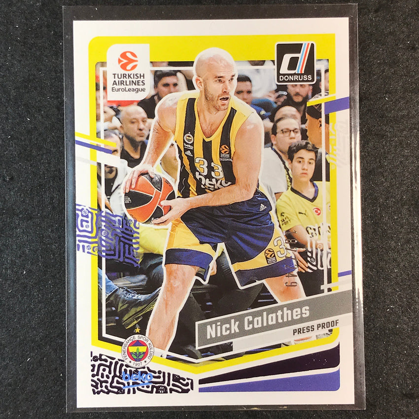 2023-24 Donruss Euroleague NICK CALATHES Base Purple Press Proof /249 #74